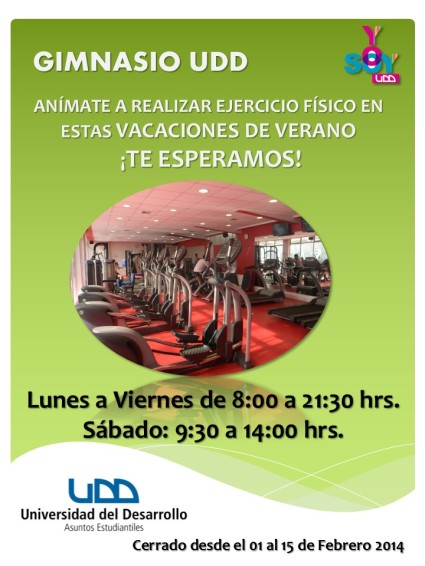 AFICHE GIMNASIO UDD VERANO